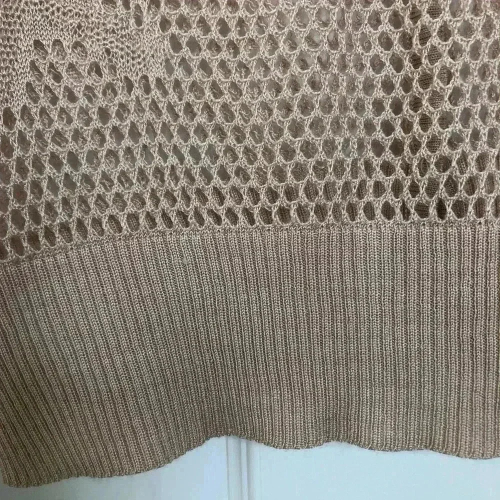 Tricotto Peach/Pink Mesh Cardigan Size  Small - Picture 3 of 16